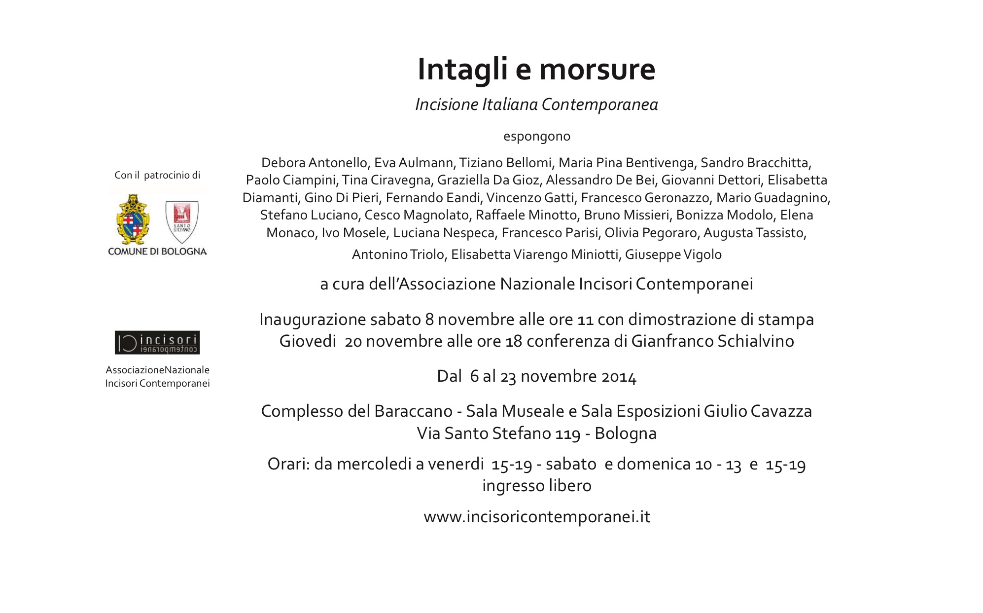 Intagli e morsure 2014